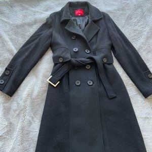 Double Breasted Black Coat